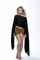 Frontalansicht 02 des Call me amore CARAMELLA  Skirts in mehrfarbigem Retro-Print mit femininer Wickelsilhouette